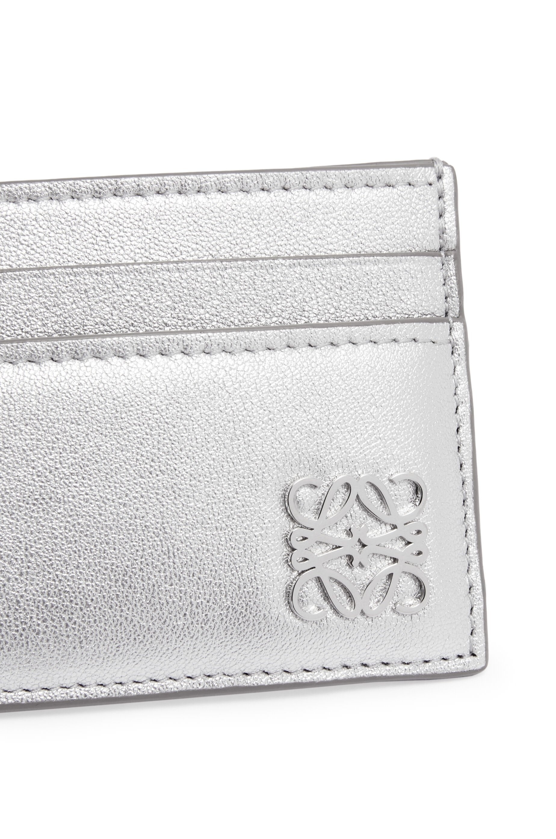 Puffer Anagram plain cardholder in shiny nappa calfskin - 4