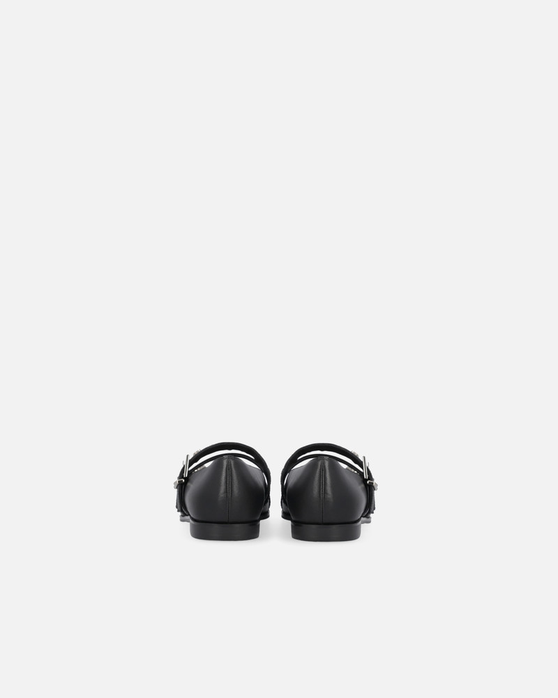POINTED-TOE LEATHER BALLERINAS WITH STUDS 8