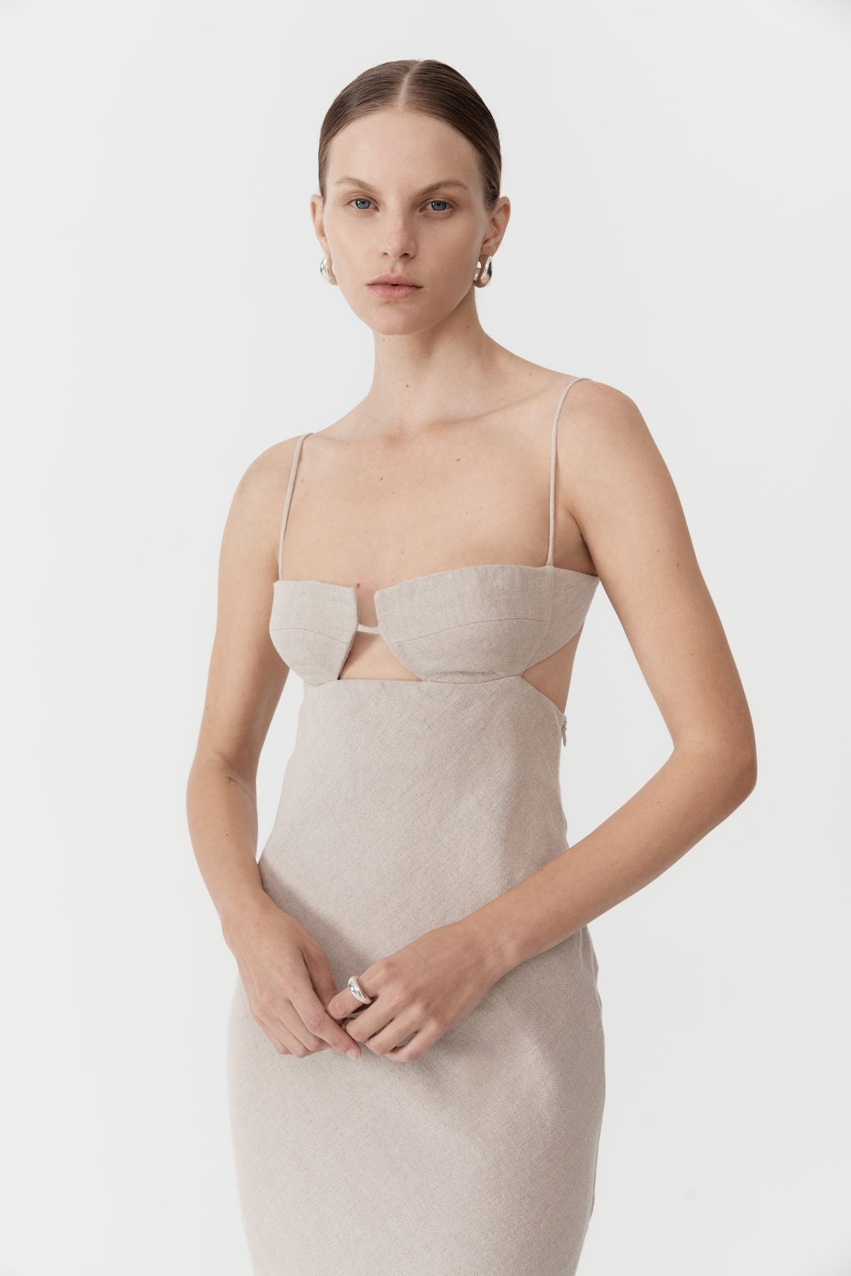 Linen Resort Dress - Natural - 6