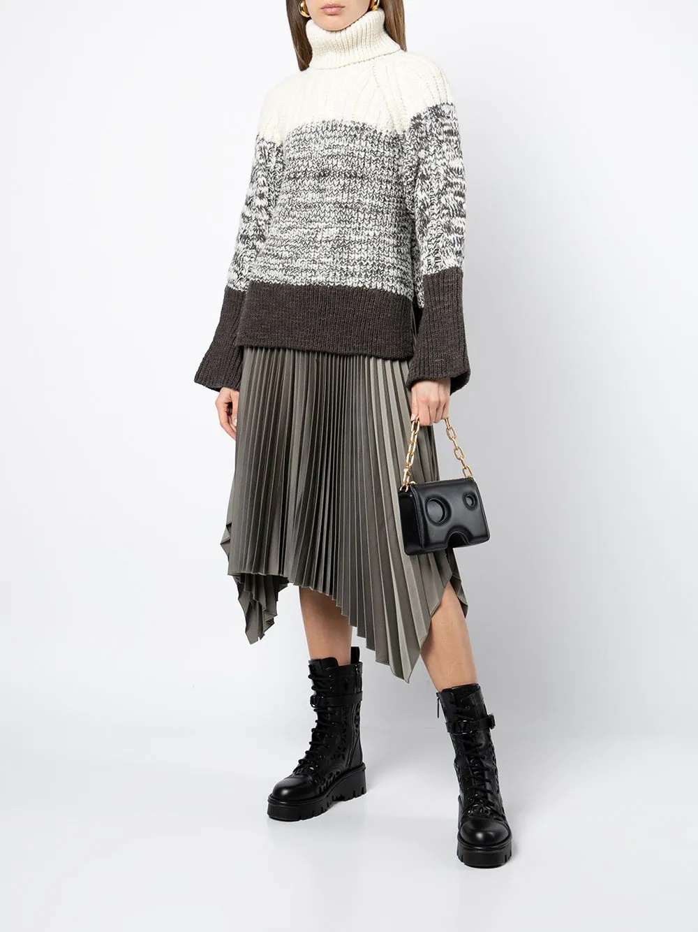 ribbed-knit roll-neck jumper - 2