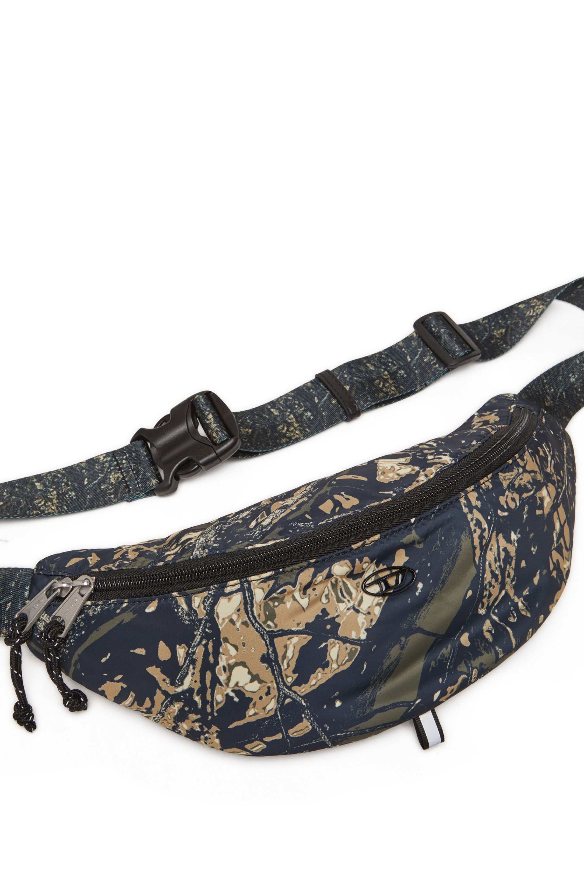 【DIESEL】D-Pack Belt Bag Men's D-Pack-Belt bag in satin-touch fabric | Black | Diesel