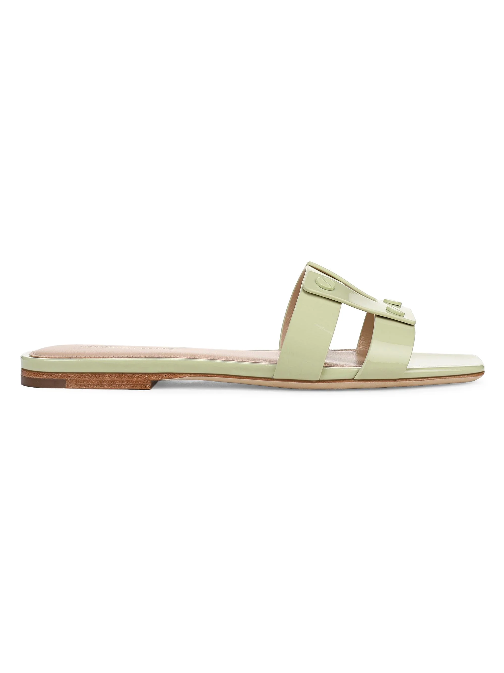 Women's Via Slide Leather Sandals - Pistachio Green - 1