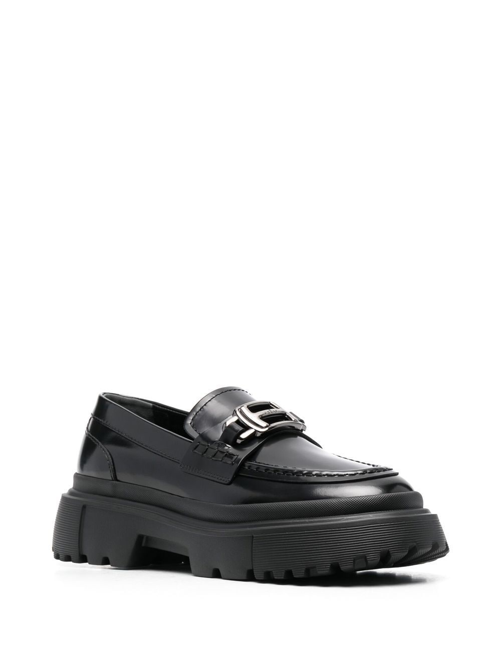 logo buckle platform loafers - 2