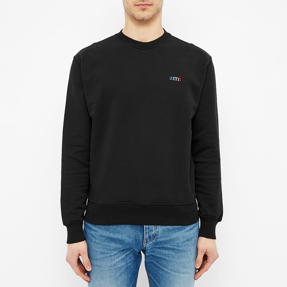 AMI Tricolour Logo Crew Sweat - 3