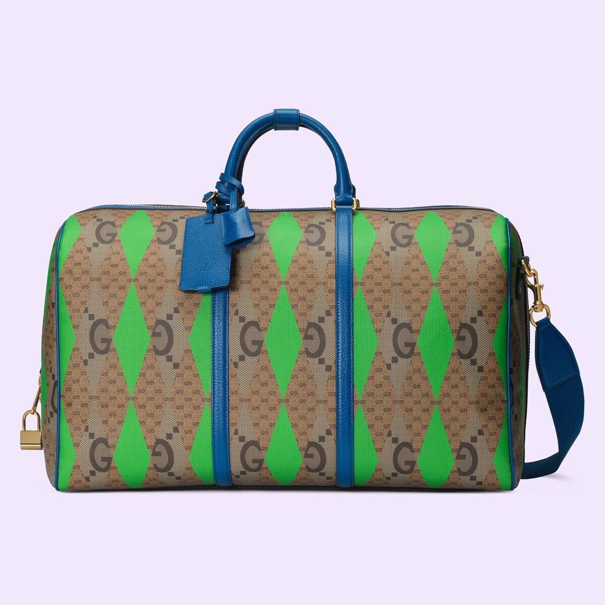 GG rhombus print large duffle bag - 1