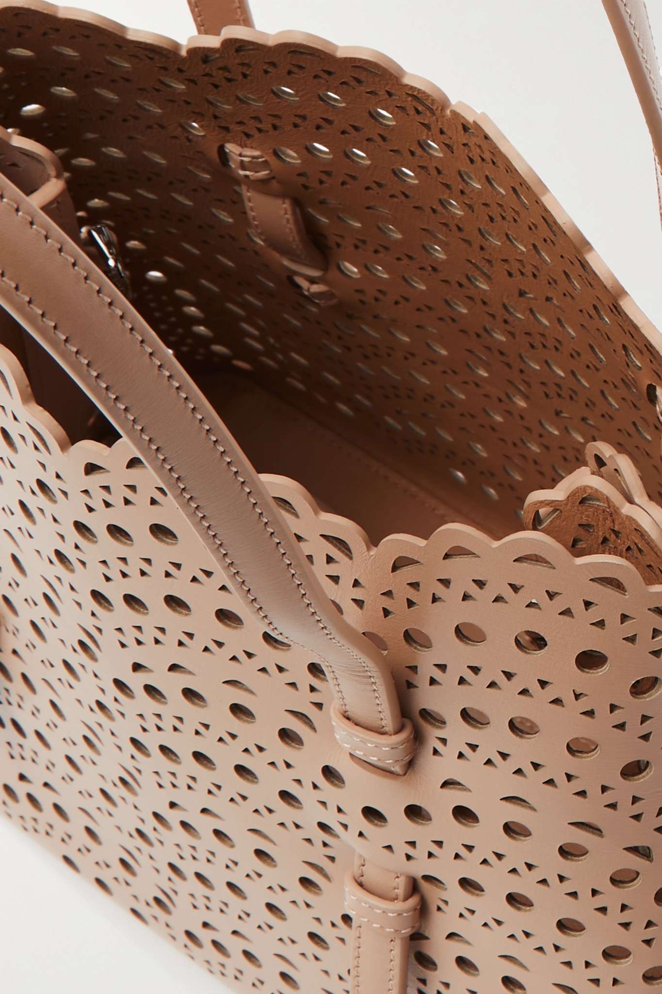 Mina medium laser-cut leather tote - 5