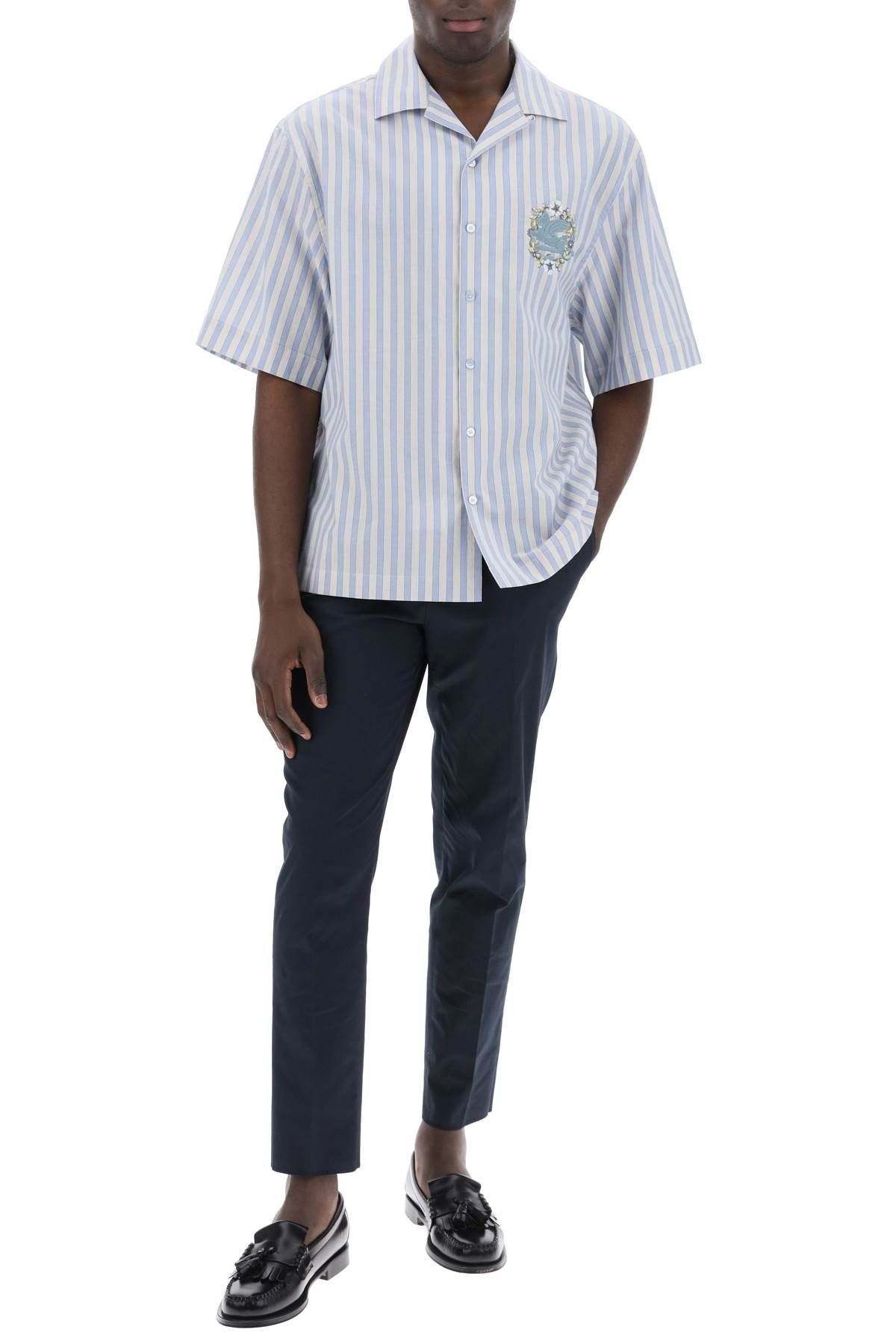 Etro PEGASUS STRIPED BOWLING SHIRT | residenza725 | REVERSIBLE