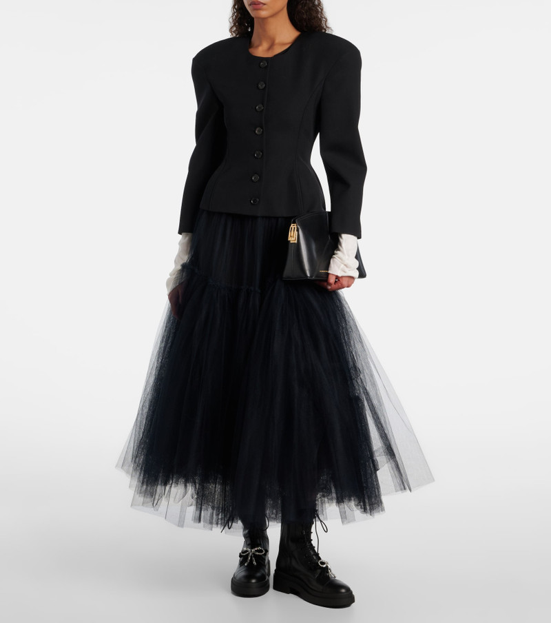 JIMMY CHOO Averi bow-detail leather lace-up boots outlook