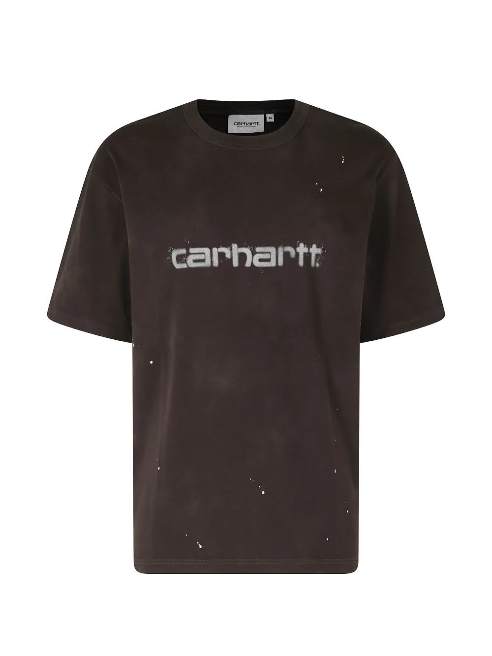S/S Loose Pocket logo-print paint-splatter T-shirt - 1