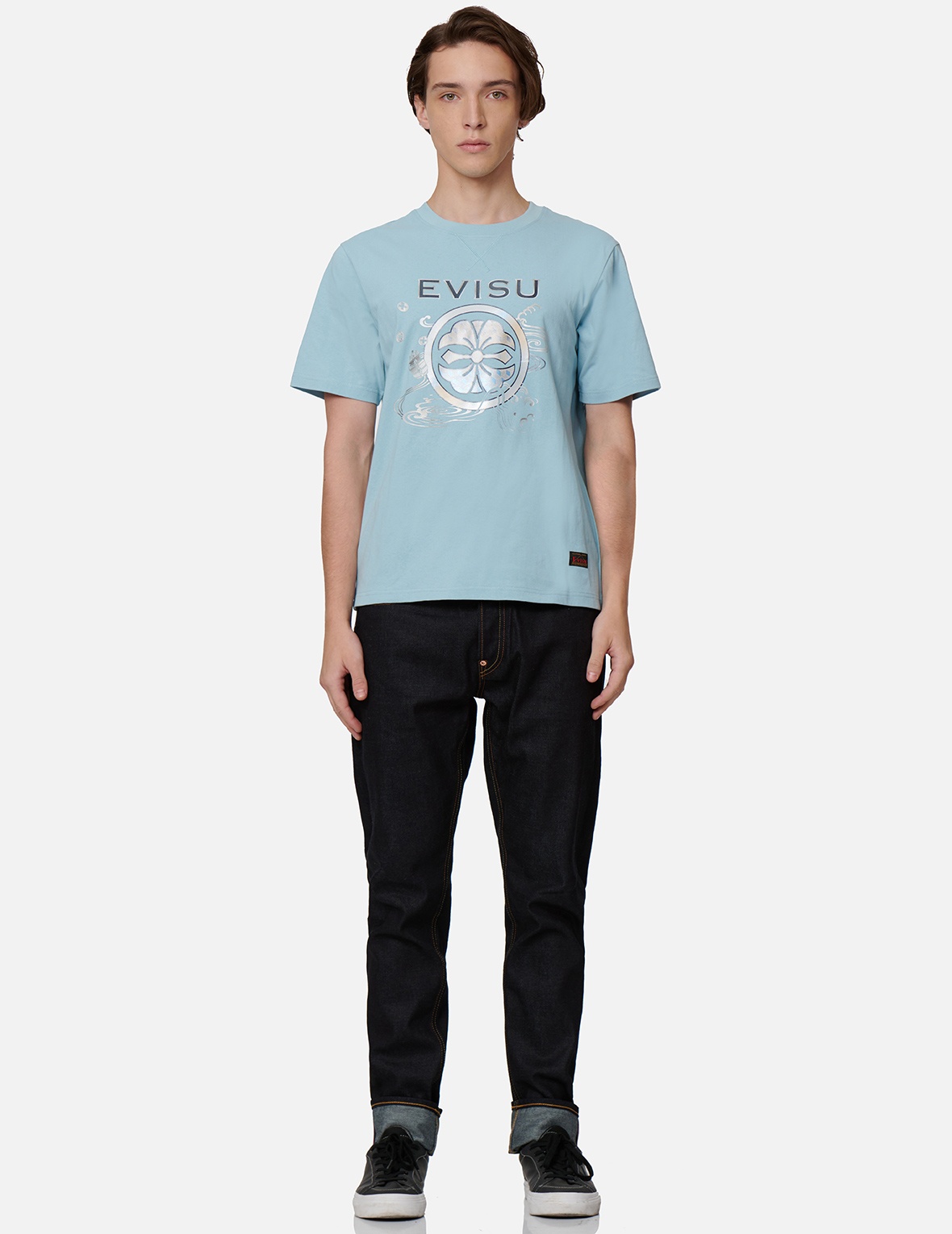“THE GOD OF FORTUNE RIDING WAVES” DAICOCK EMBROIDERY CARROT-FIT JEANS #2017 - 6