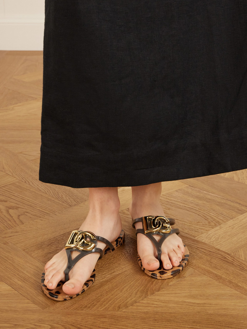 Dolce & Gabbana Embellished Rubber Sandals outlook