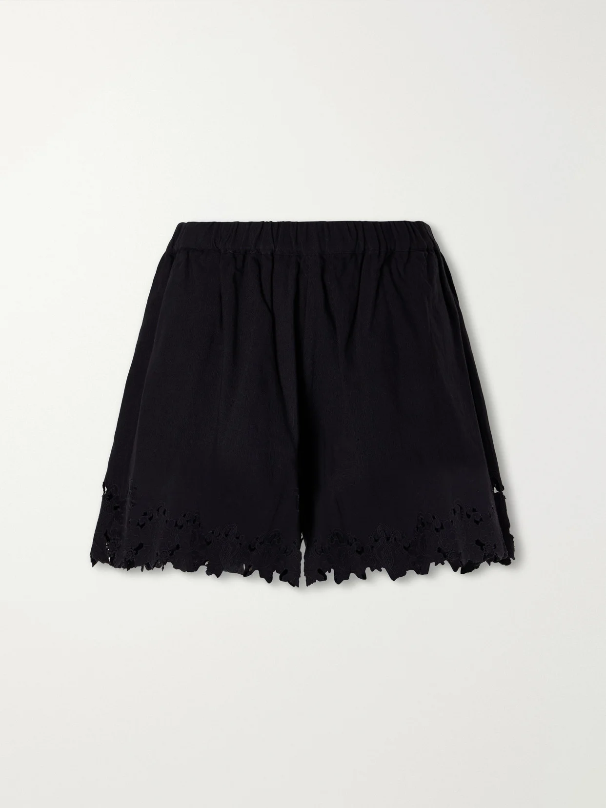 Eleannora Embroidered Cotton And Linen-blend Shorts - 1