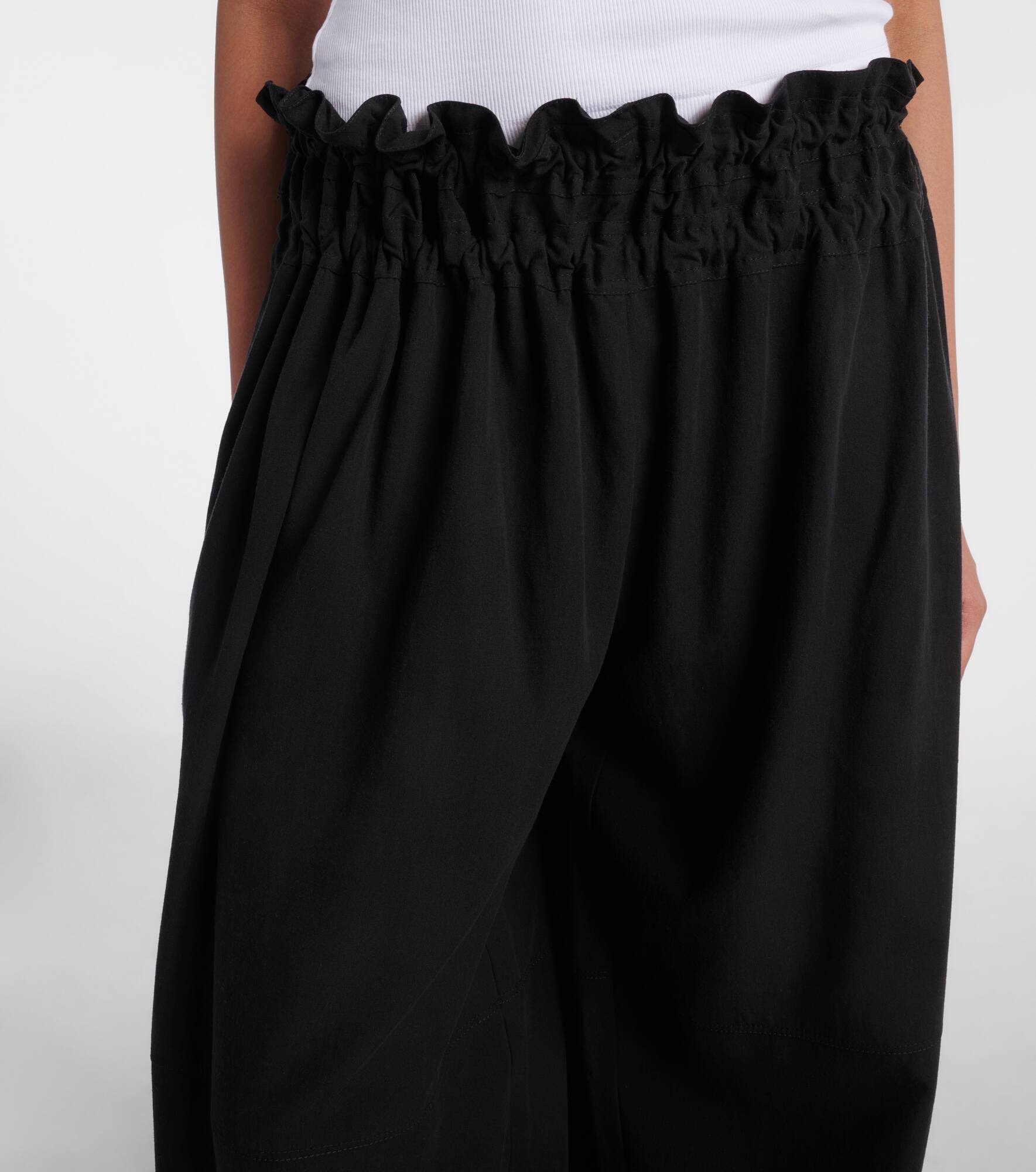 Mid-rise wide-leg pants - 4
