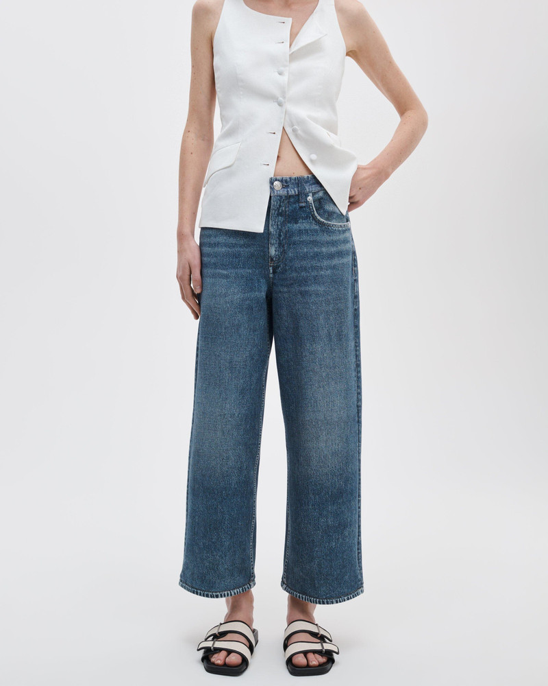 rag & bone rb Miramar Andi Ankle Wide-Leg Pant Cotton Terry outlook