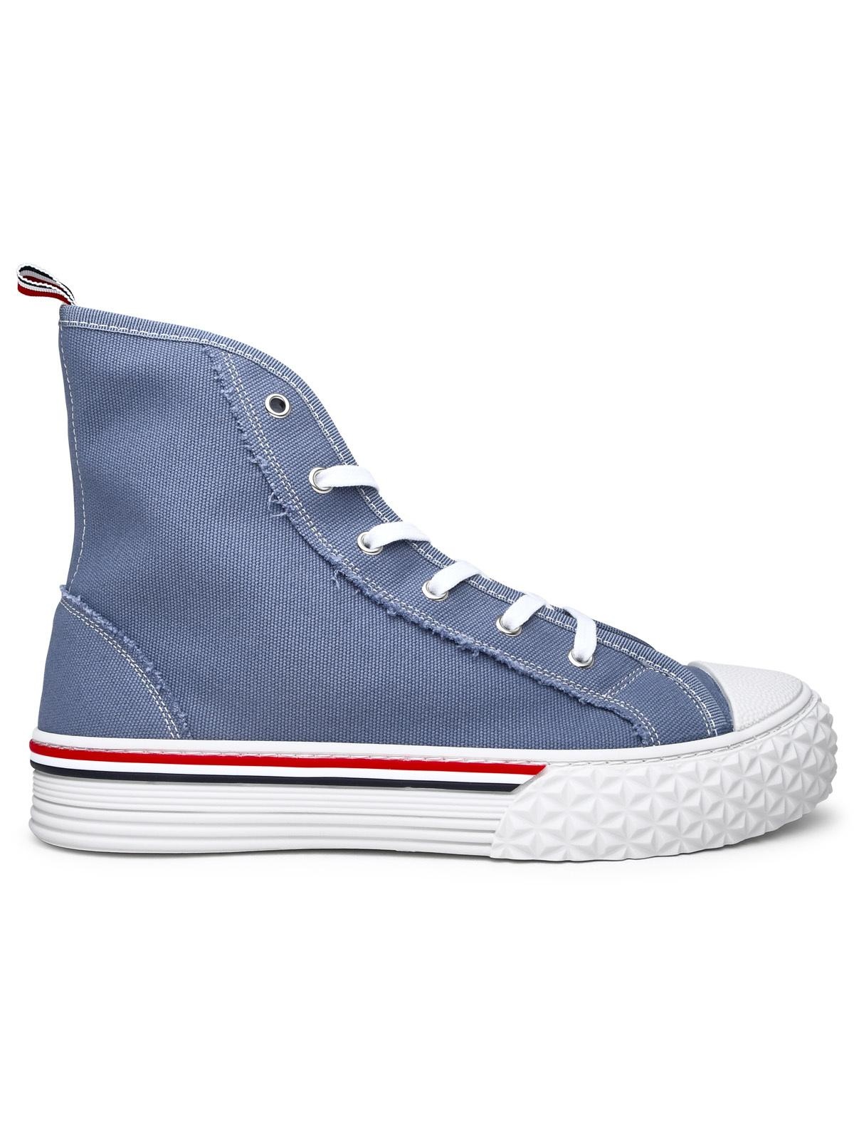 Thom Browne Sneakers In Light Blue Canvas Man - 1