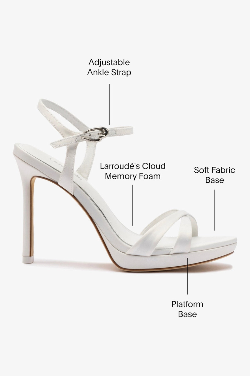 Angelina Sandal In White Satin 5