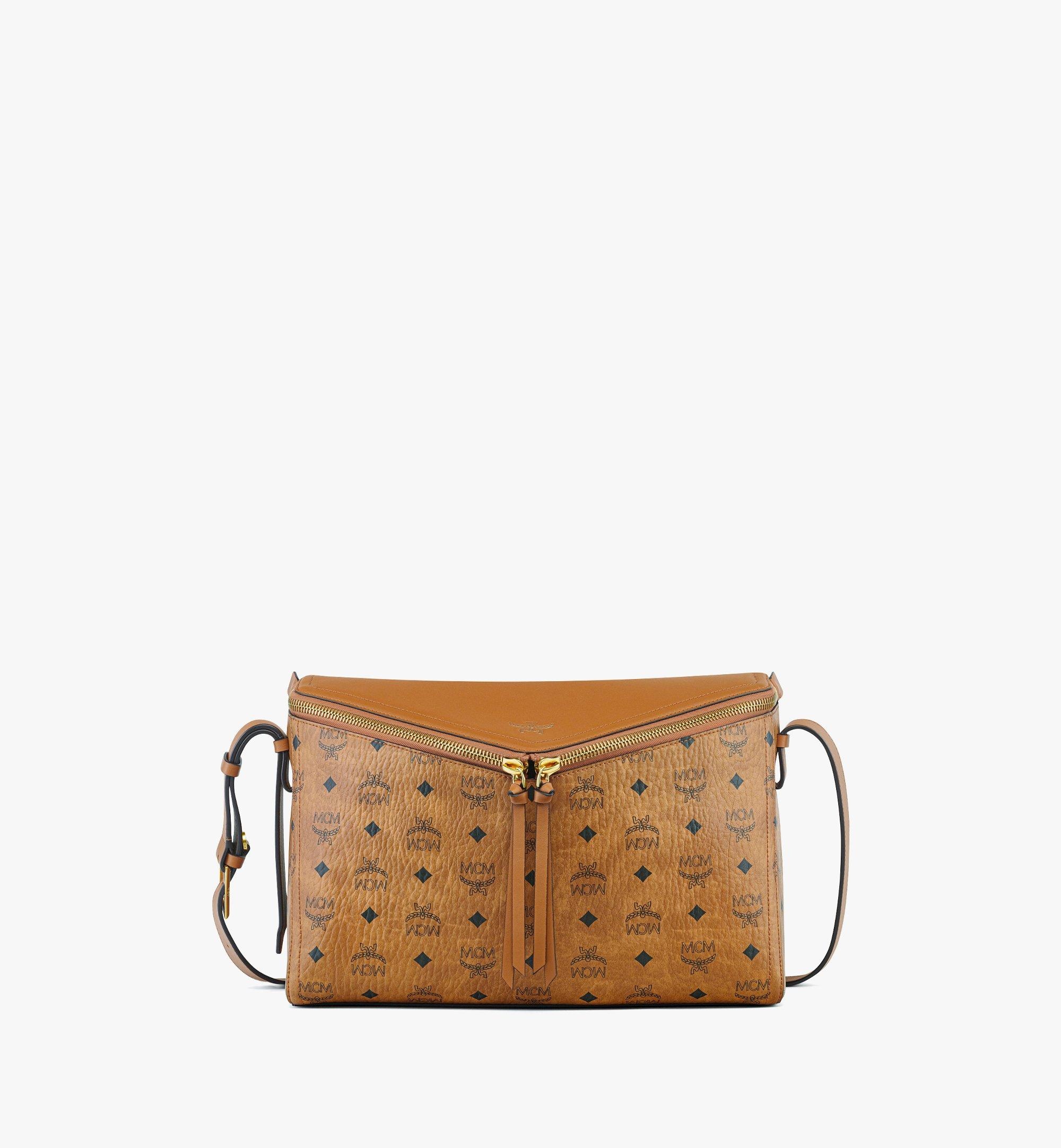 MCM Diamant 3D Shoulder Bag in Visetos Leather Mix REVERSIBLE