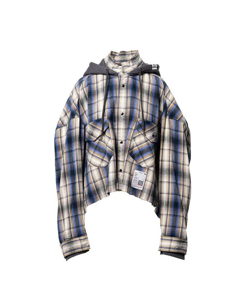 Hoodie Combine Checkered Shirt 24