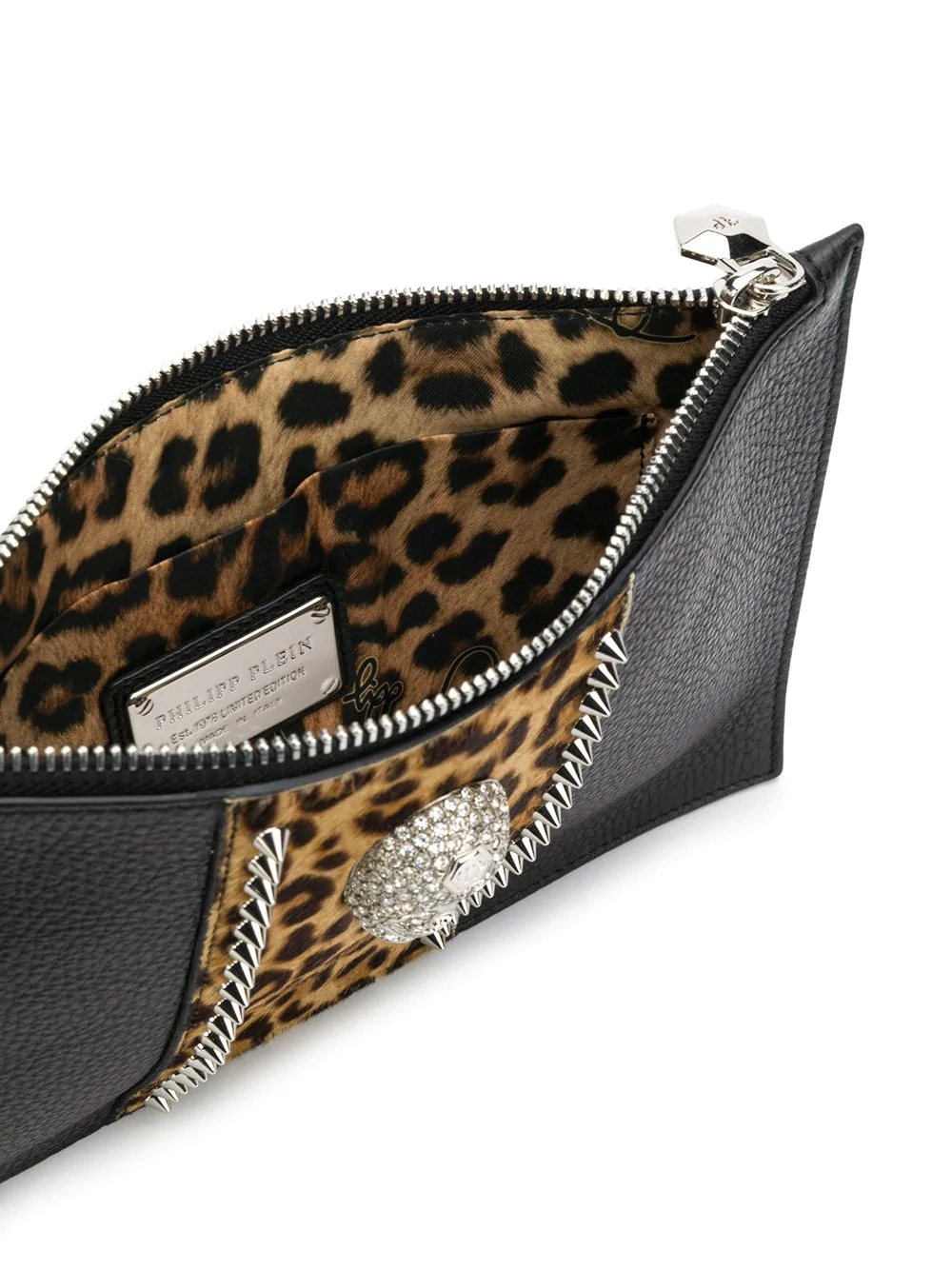 Minudier leather embellished clutch bag - 5