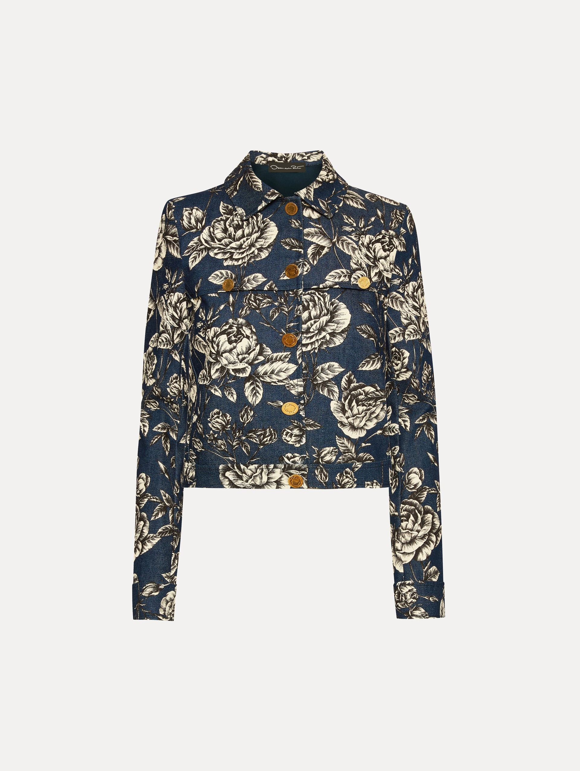 ROSE PRINTED DENIM JACKET - 1