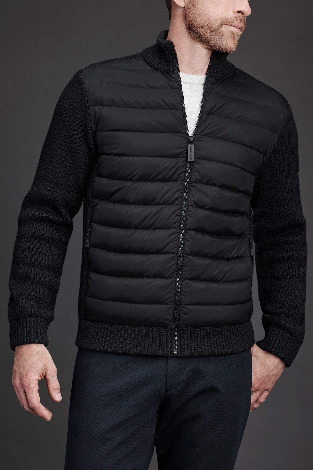 MEN'S HYBRIDGE KNIT DOWN JACKET BLACK LABEL - 2