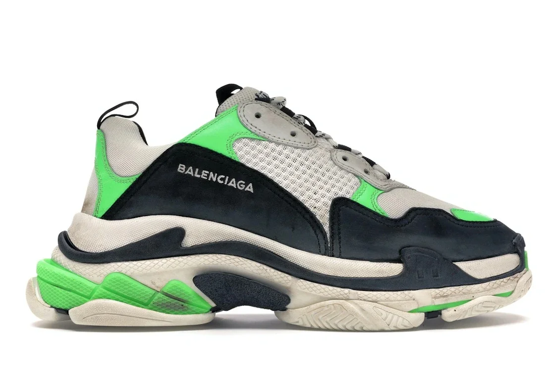 Balenciaga Triple S Mr. Porter Neon Green 2018 - 1