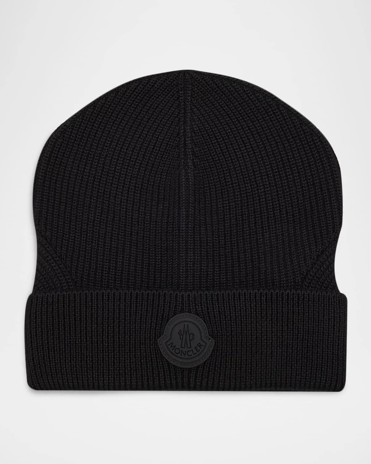 Men's Wool Beanie with Tonal Logo - 1