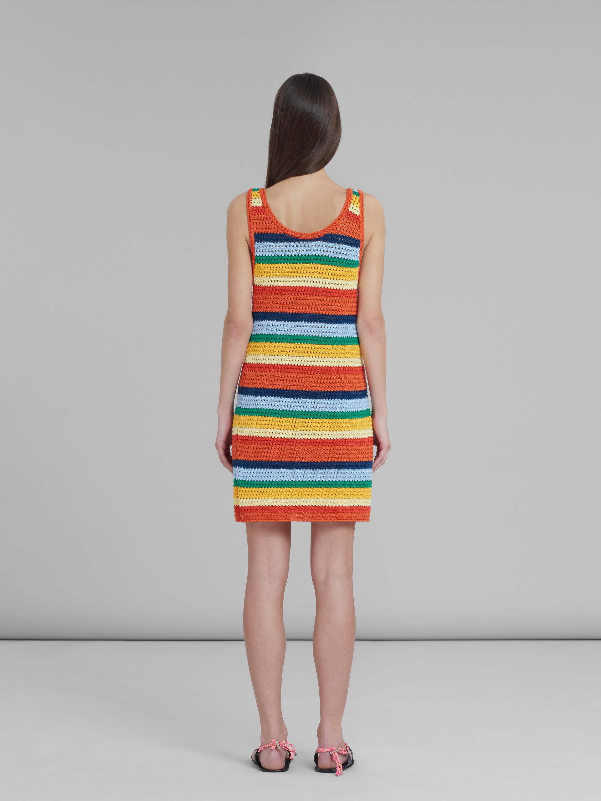 MARNI X NO VACANCY INN - MULTICOLOUR SHORT COTTON-KNIT DRESS - 3