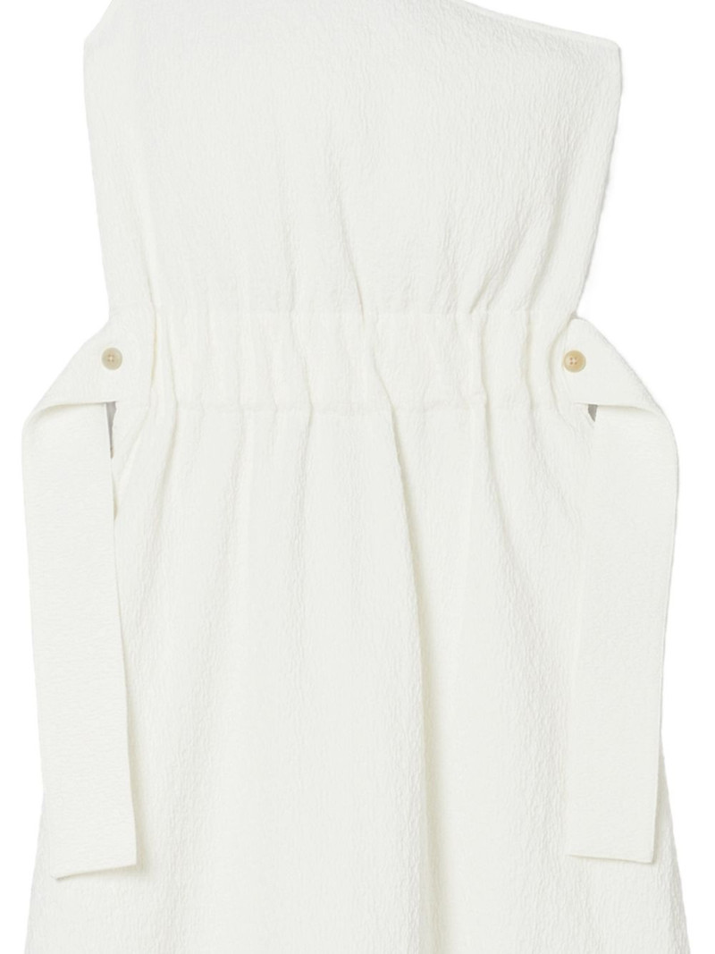 TORY BURCH one-shoulder belted cotton dress outlook