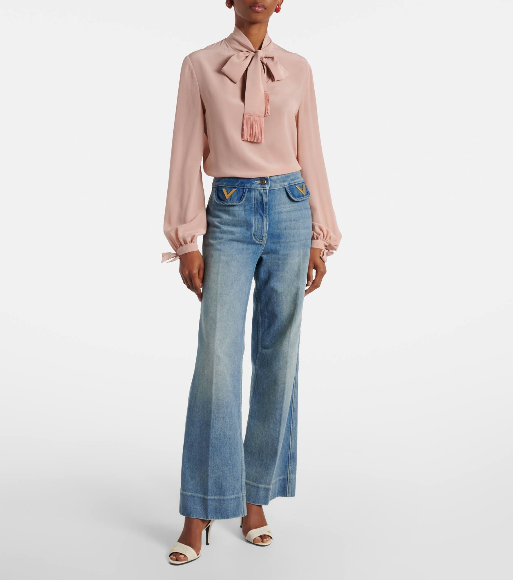 VGold mid-rise wide-leg jeans - 7