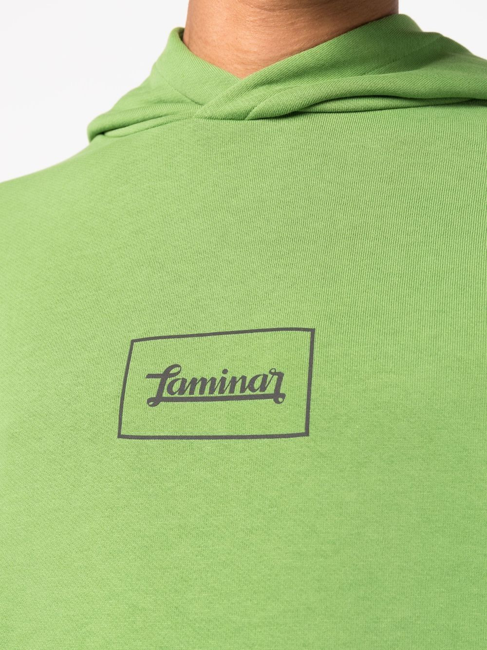 Laminar-print detail hoodie - 5