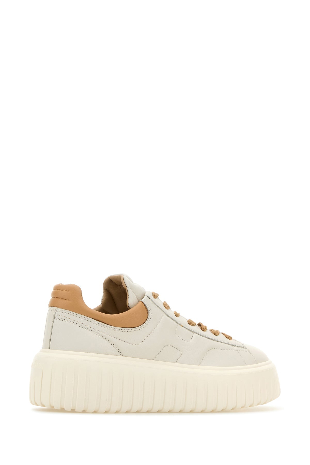 White nappa leather H-Stripes sneakers - 3