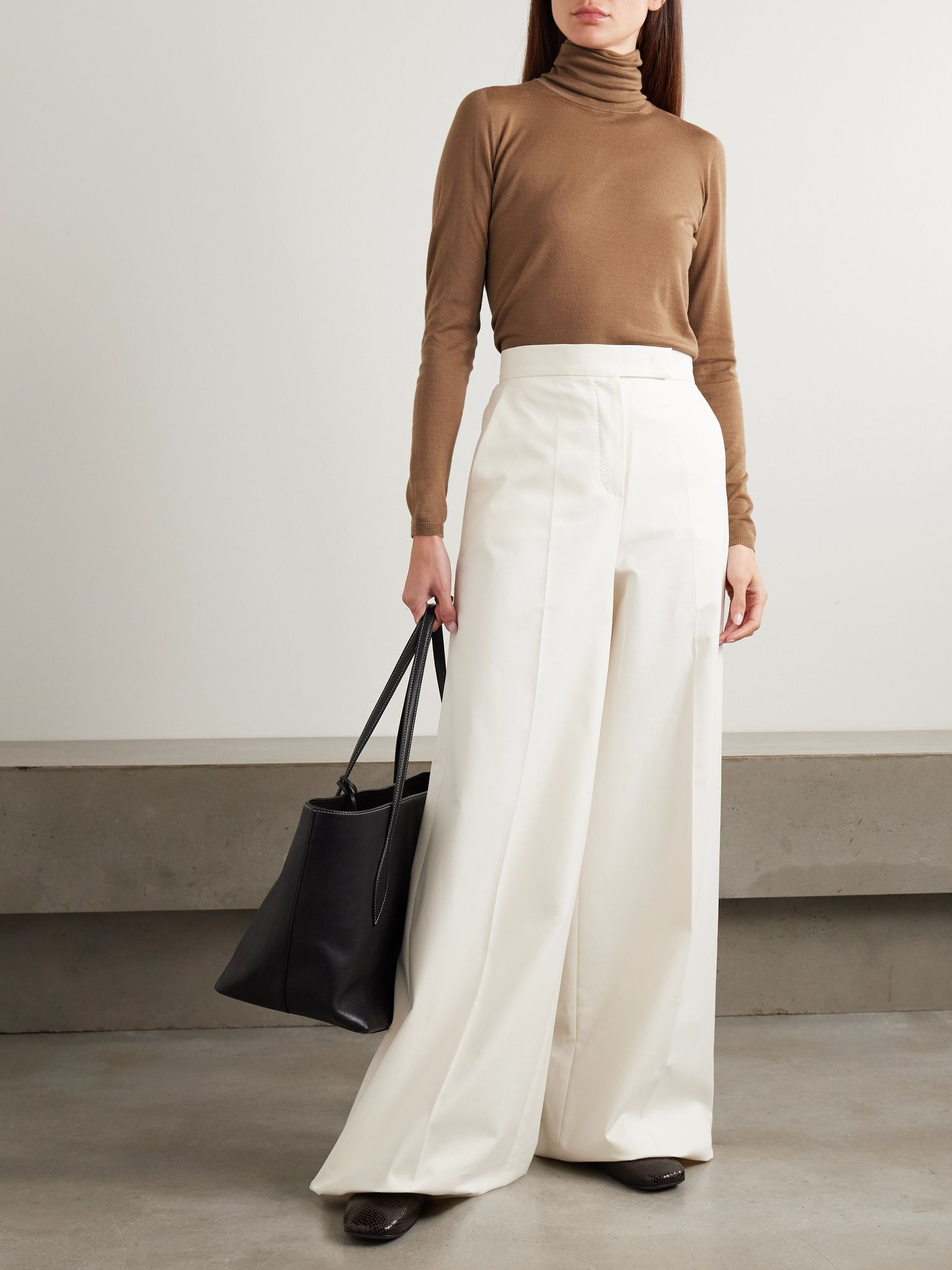 Saluto wool turtleneck sweater Camel - 2