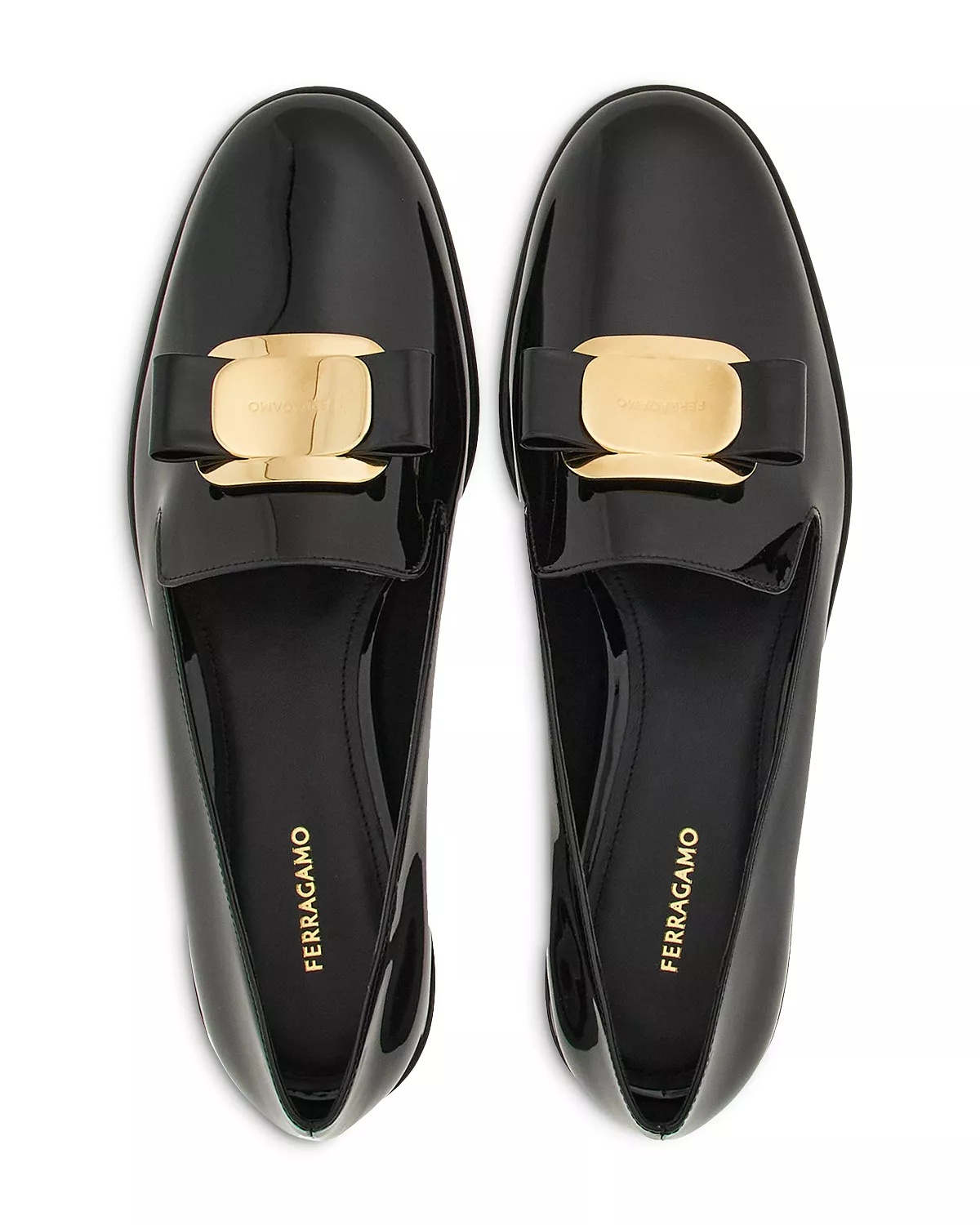 Women's Bow Patent Leather Loafers - 4