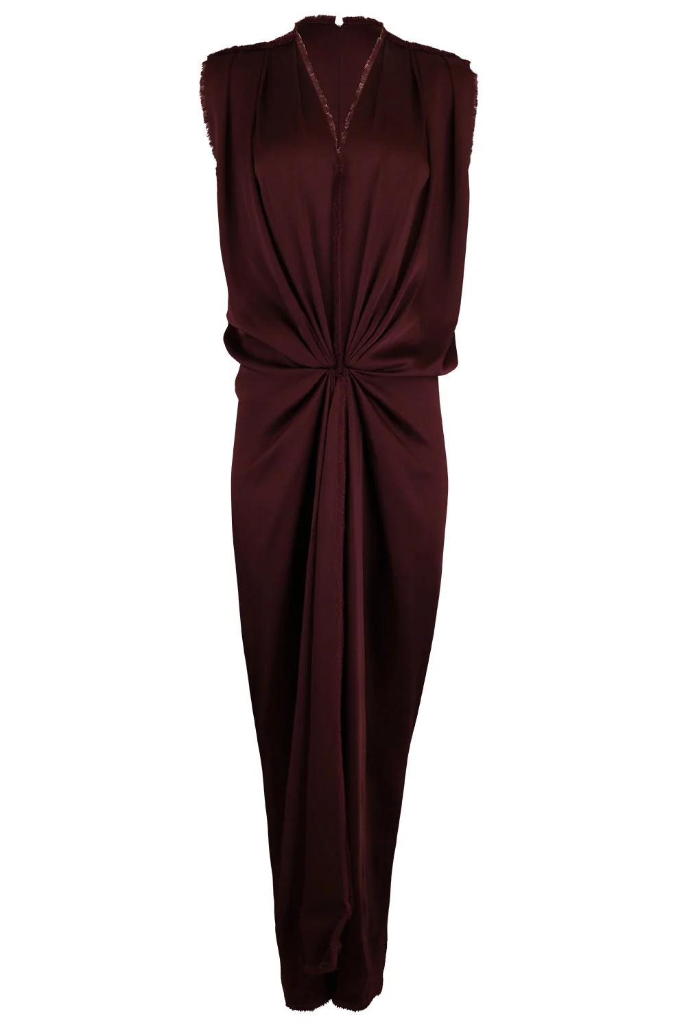Sleeveless Draped Column Gown - 1