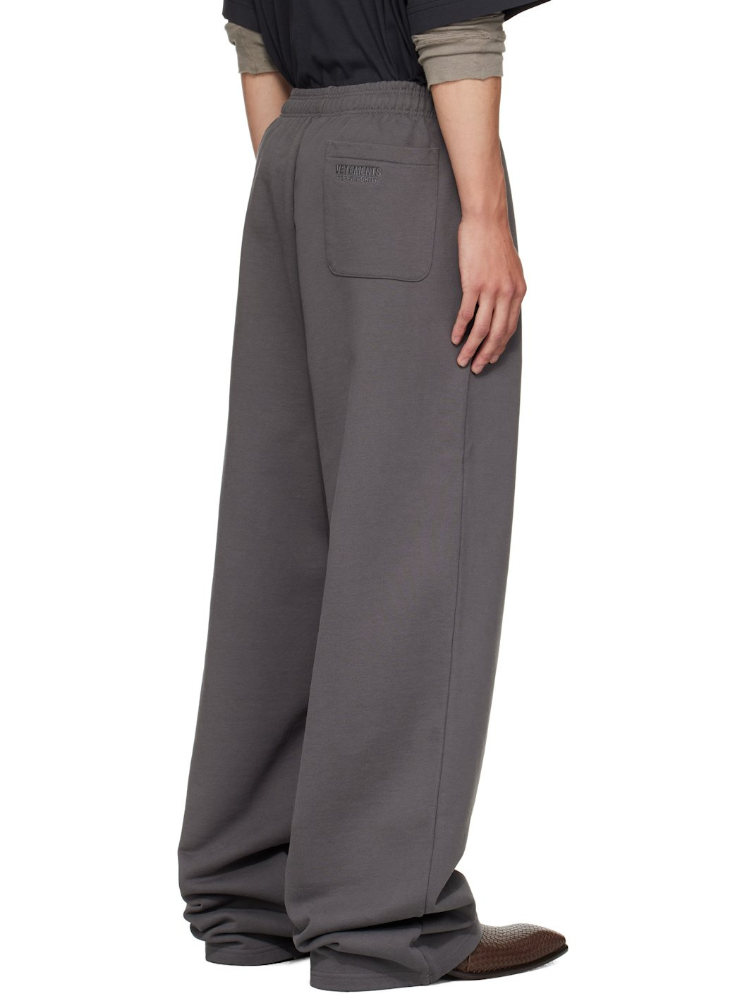 Gray Boxing Logo Baggy Sweatpants - 3