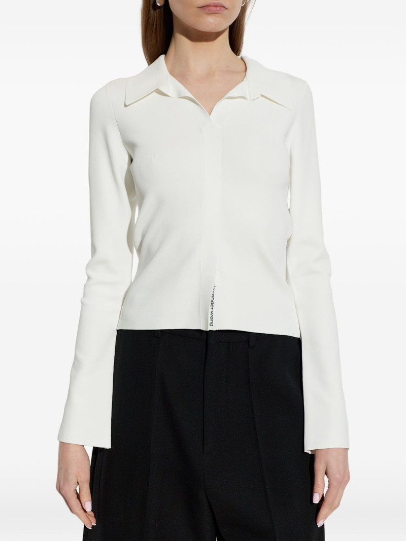 polo-collar long-sleeve blouse 3