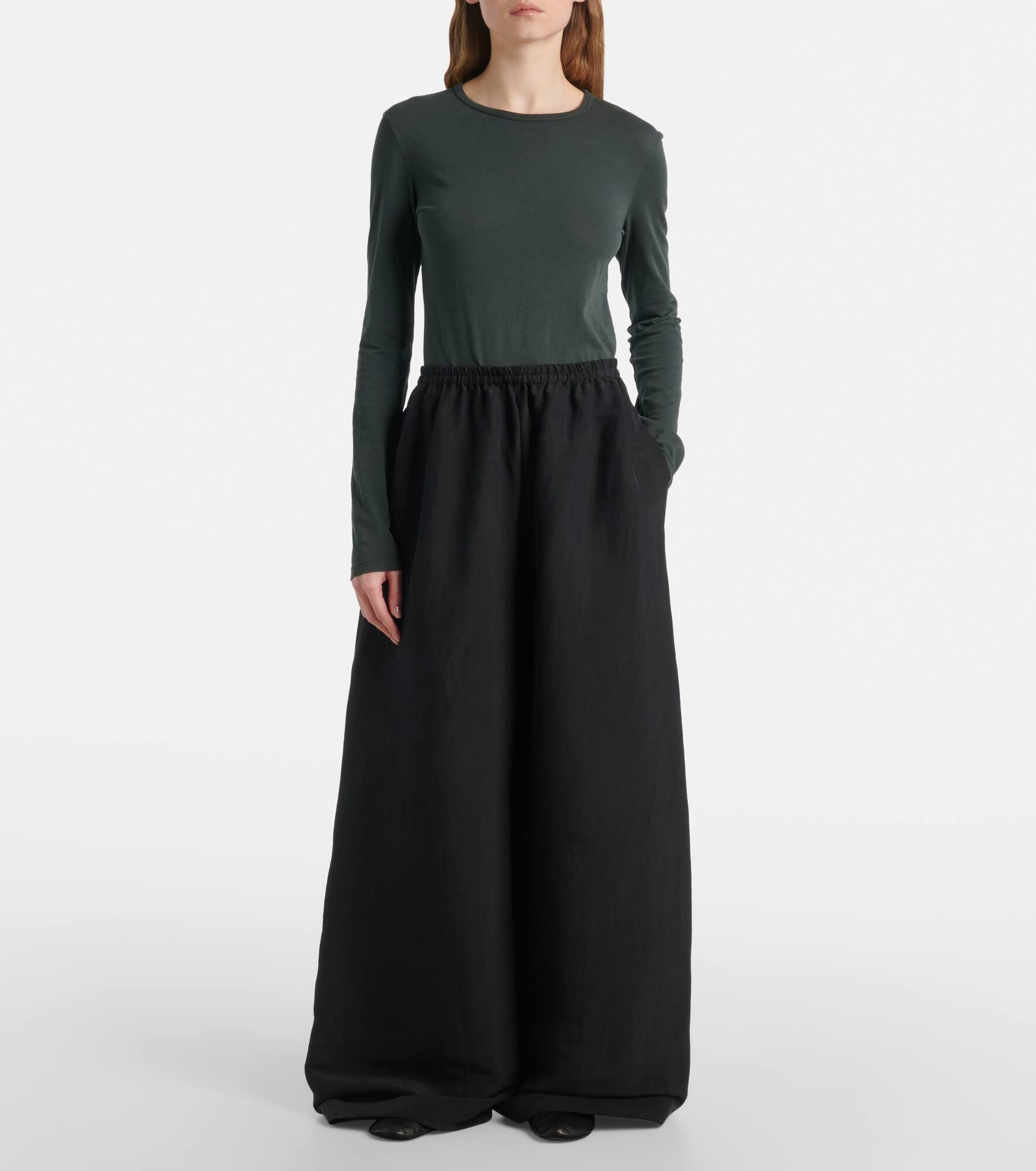 Bellana silk wide-leg pants - 6