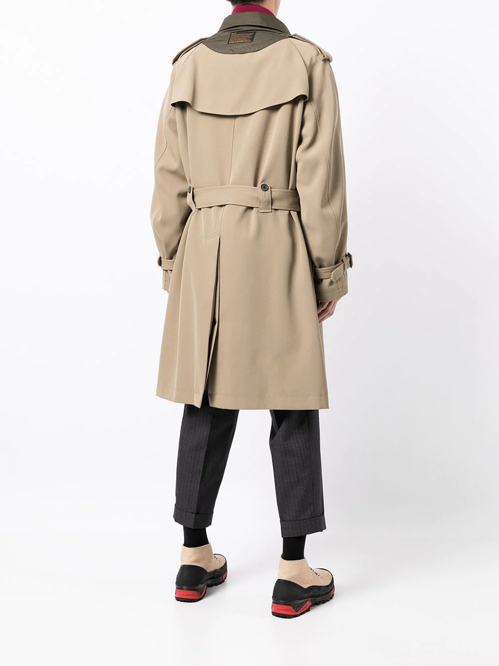 belted-waist trench coat - 4