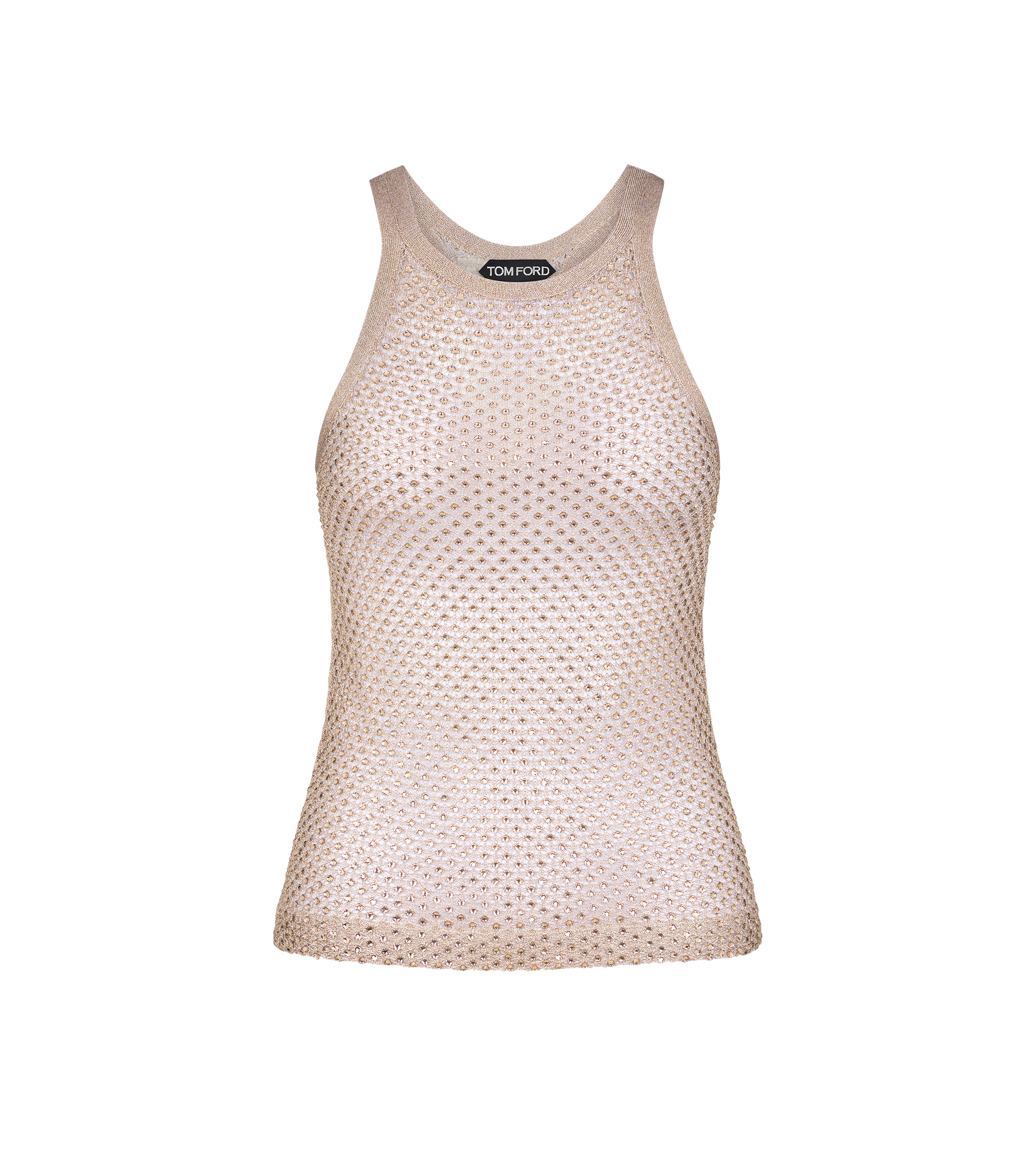 CRYSTAL EMBROIDERED RACERBACK TANK TOP - 1