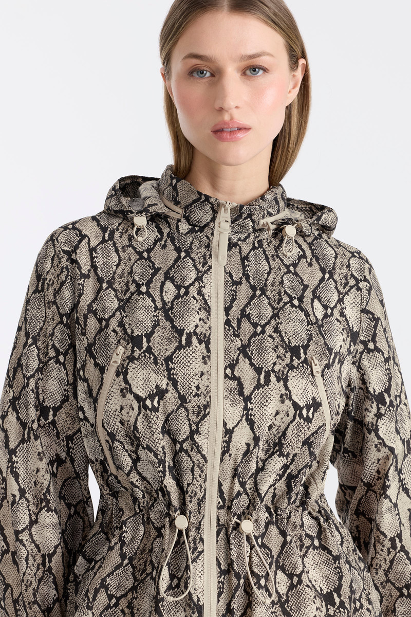 ROXY-PR Lightweight Snake Pattern Rain Jacket 7