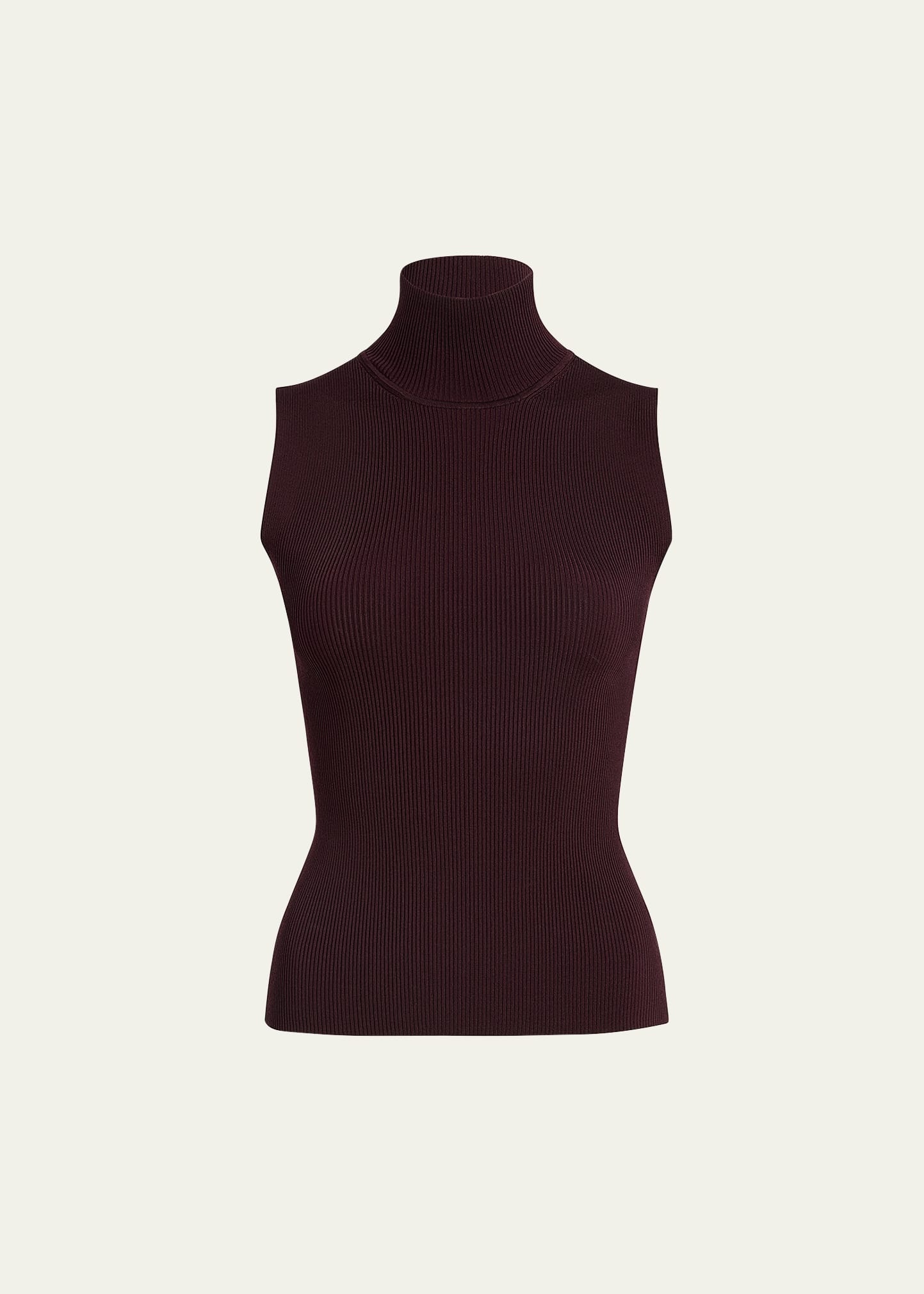 Benita Turtleneck Rib Tank Top - 1