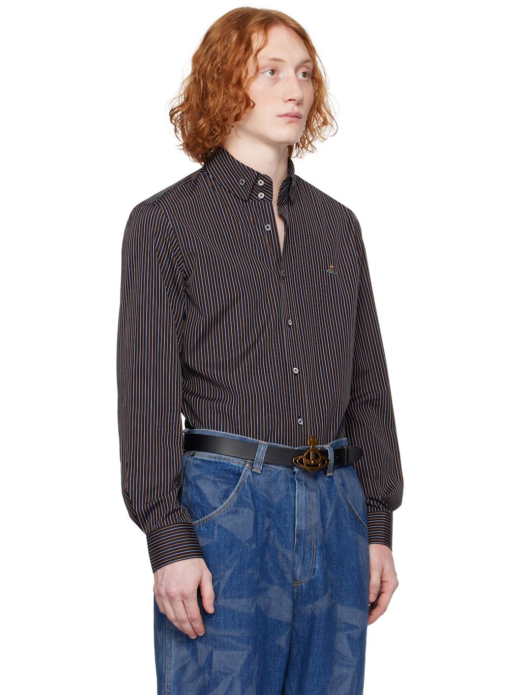 Navy Two Button Krall Shirt - 2