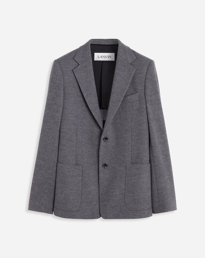 SINGLE-BREASTED PATCH POCKETS JACKET - 1