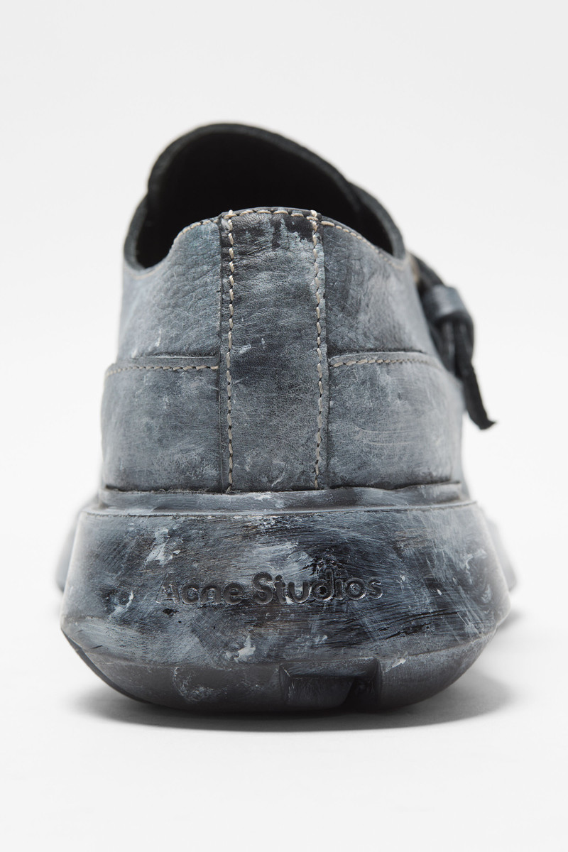 Buckle leather shoes - Black/grey 5