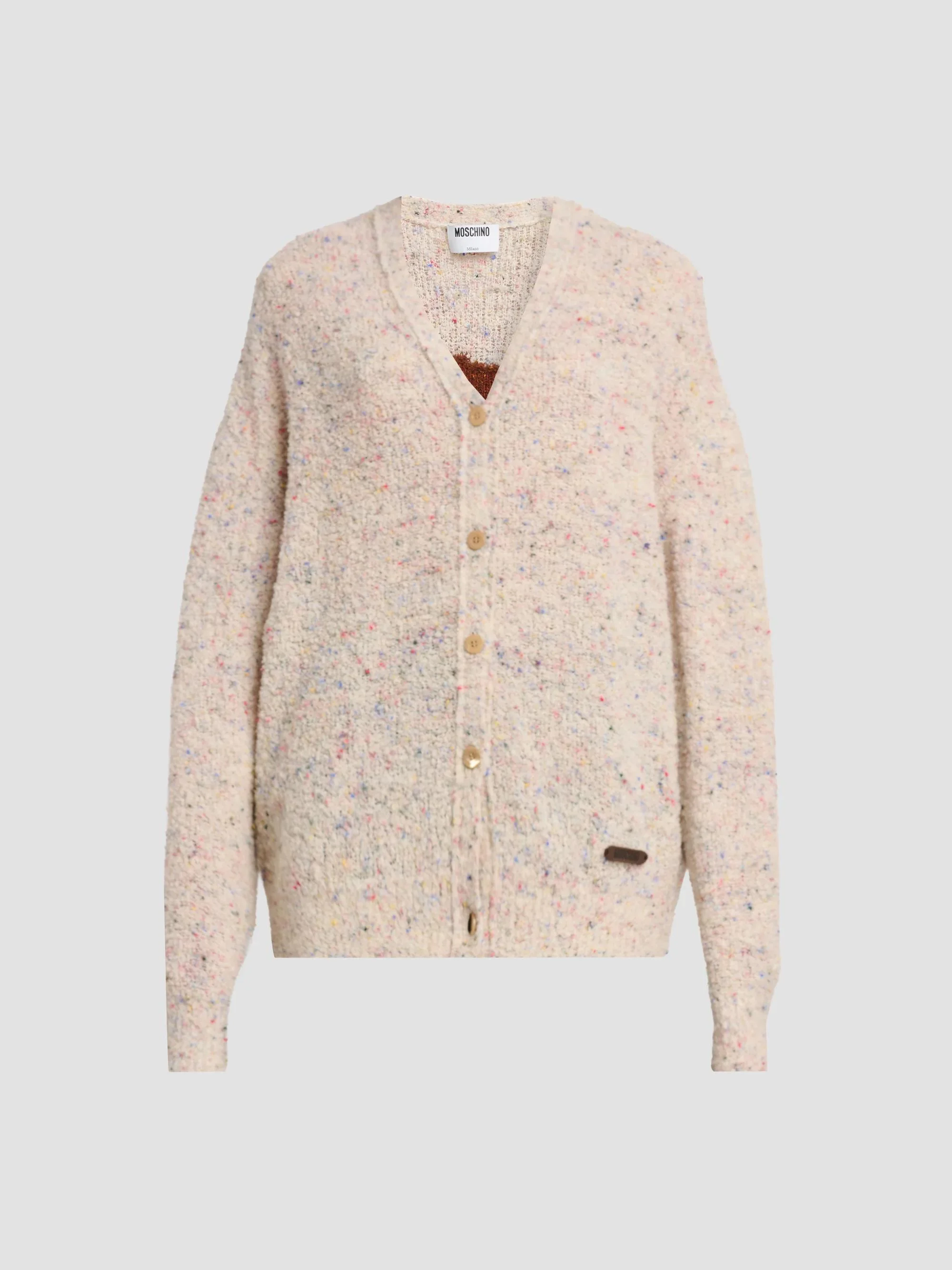 Women's Wool-Blend Bouclé Cardigan - Multi Ivory - 1
