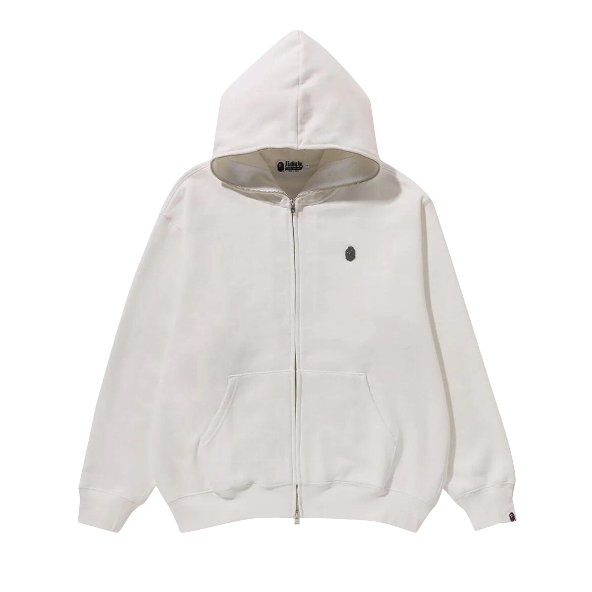 BAPE Metal One Point Full Zip Hoodie 'Ivory' - 1