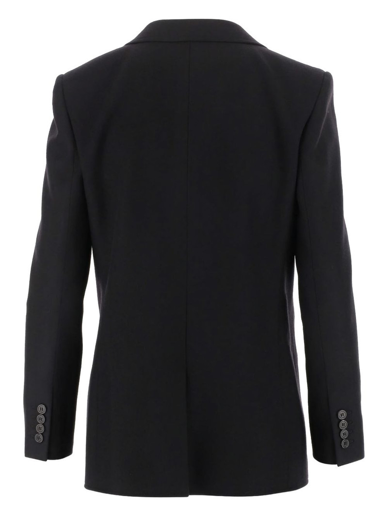 SAINT LAURENT logo-embroidered single-breasted blazer outlook