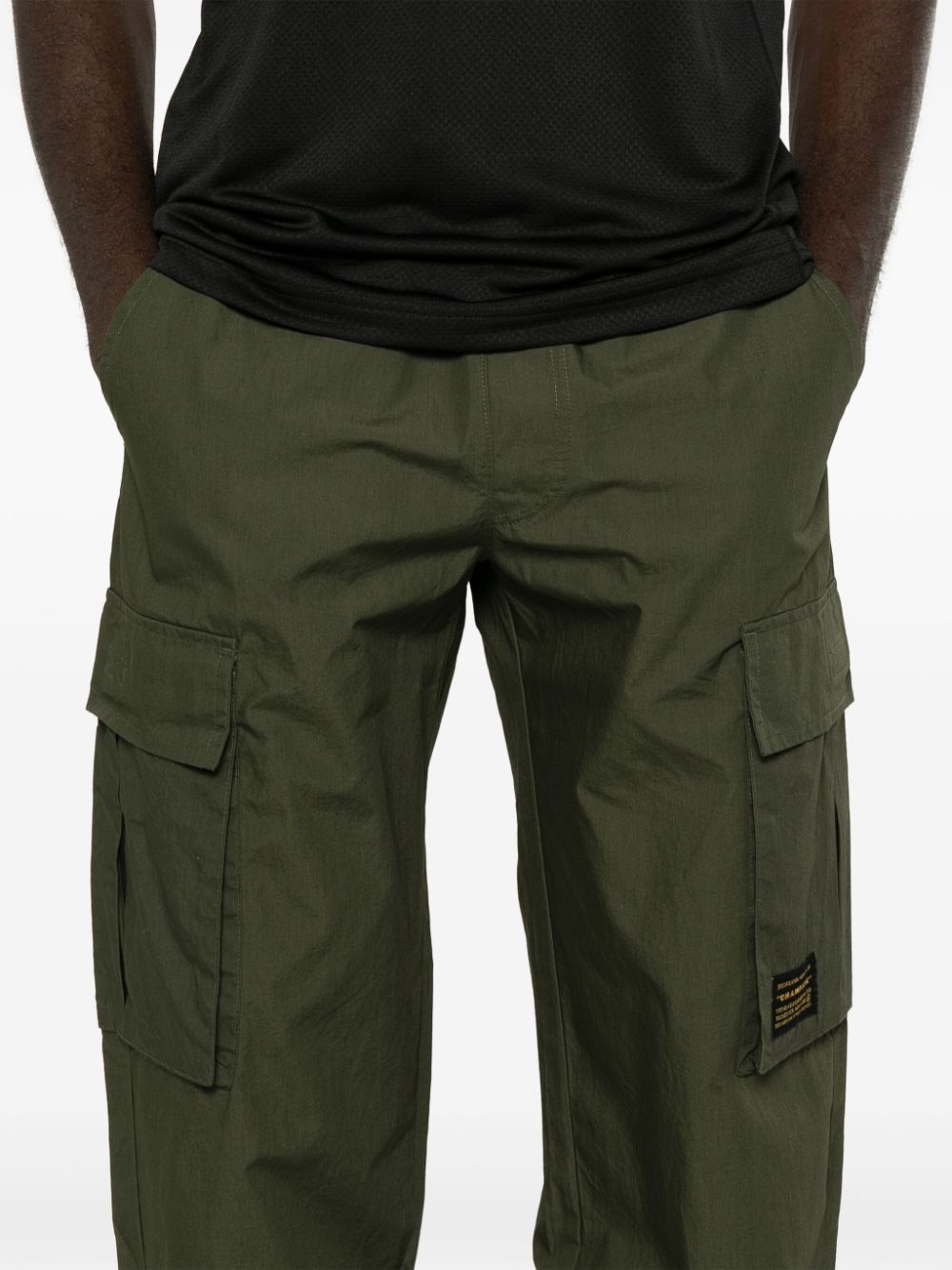 logo-patch cargo trousers - 5