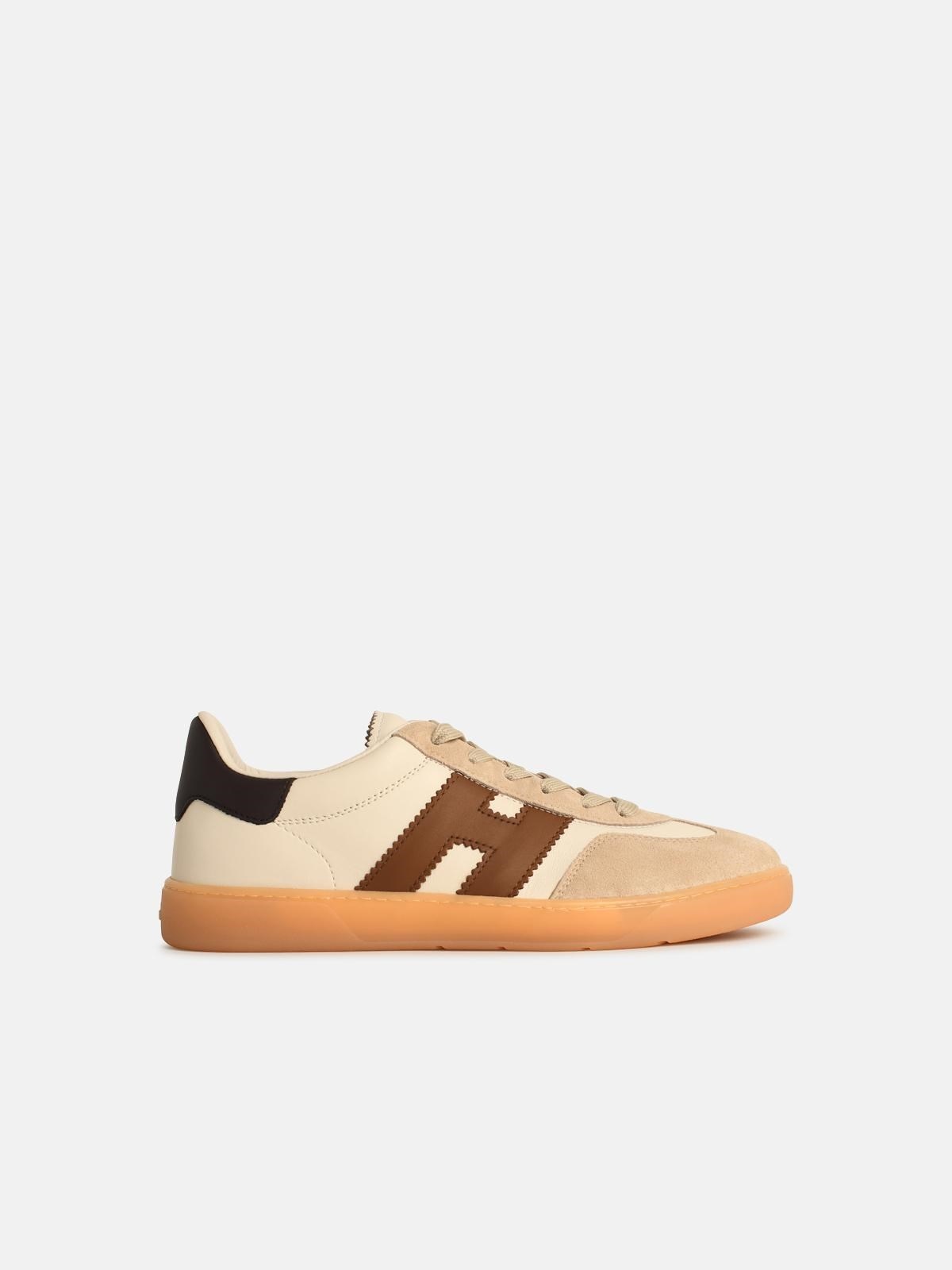 'COOL' WHITE LEATHER SNEAKERS - 1